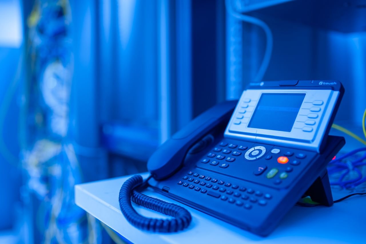 IP desk phone of an office EPABX telephone system